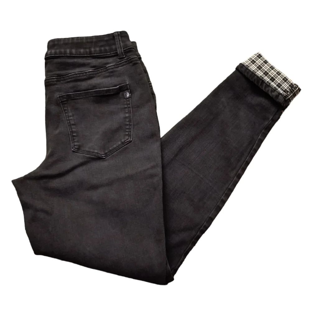 M. Jeans By Maurices High Rise Jegging With Flannel Cuffs Size L Long